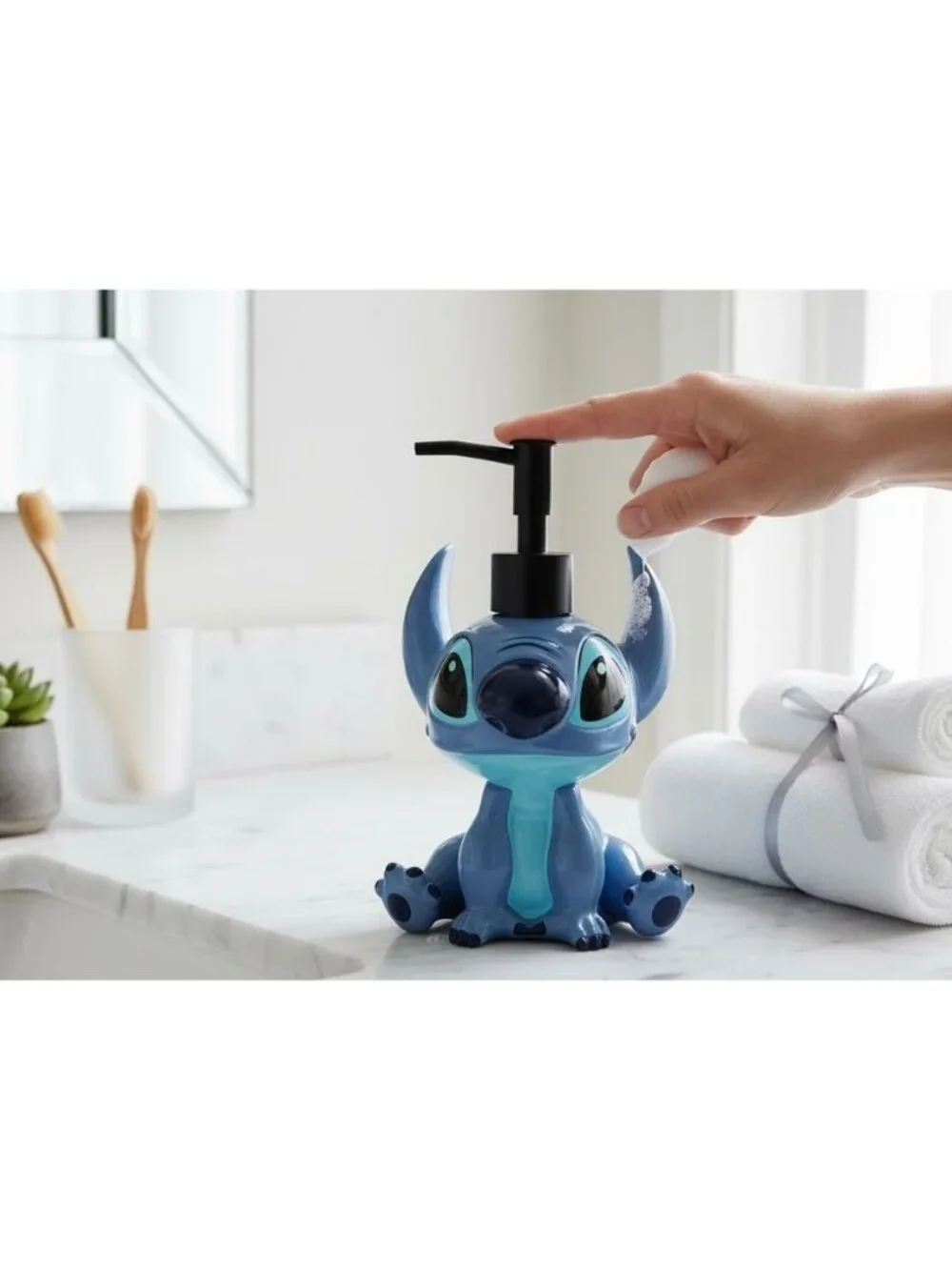 Stitch Soap Dispenser Pump For Bathroom Or Kitchen - Disney Décor
